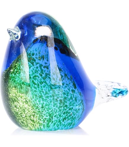 オーナメント  鳥 Amazon.co.jp: ステンドグラスの鳥の枝デスクトップオーナメント、両面